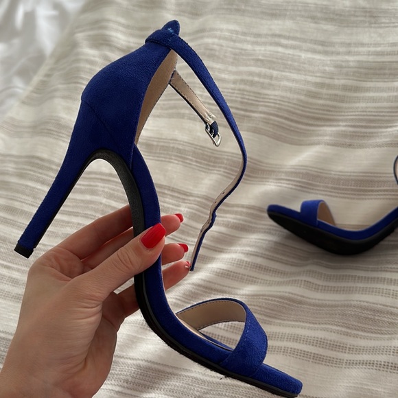 Blue Suede Heels - Picture 2 of 5